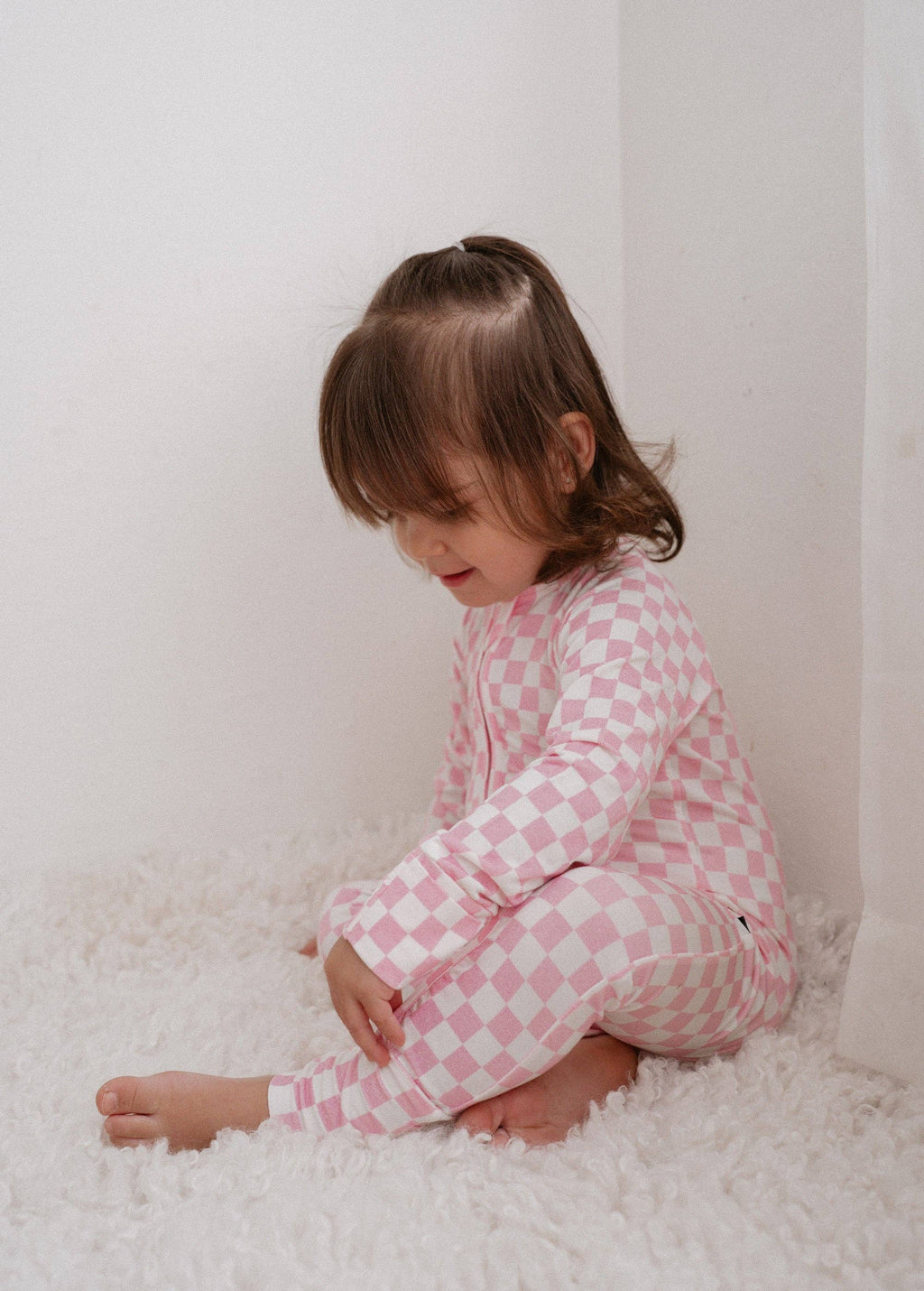 Pink Checkered Bamboo Jammies