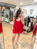 Red Gingham Mini Dress