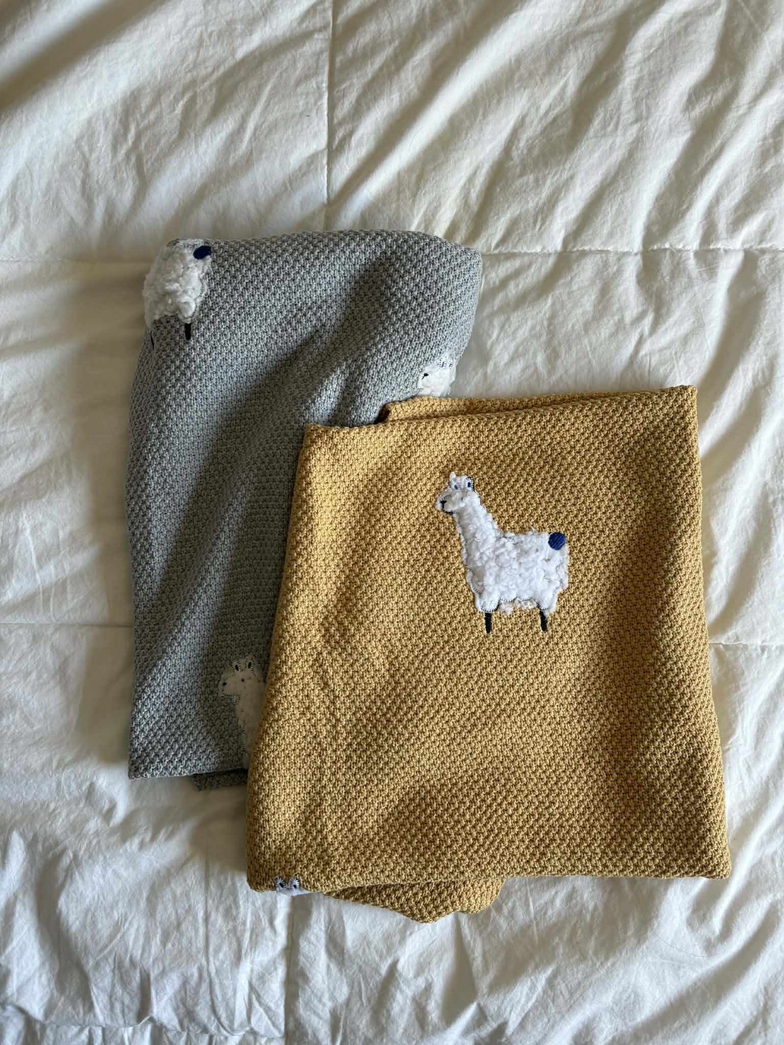 Knit Llama Blanket