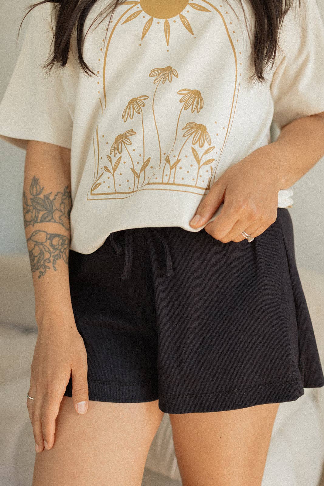 Ladies Ribbed Weekender Shorts