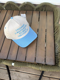 Two Tone Embroidered Cap - Man's Right to Shut Up (Lt. Blue)