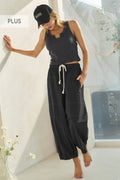 Plus Balloon Shaped Cotton Pants