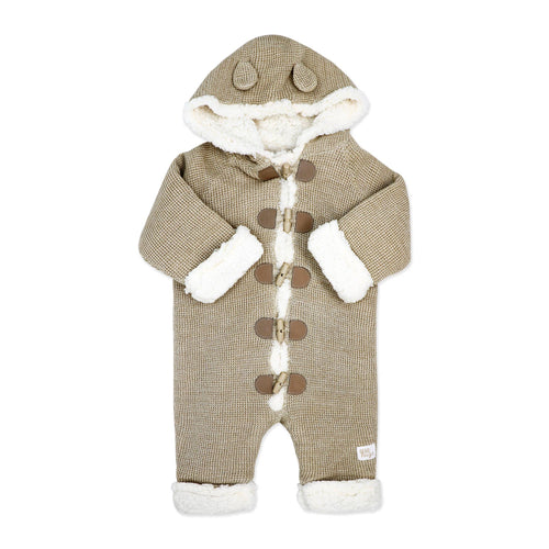 Beige True Knit Sherpa Pramsuit